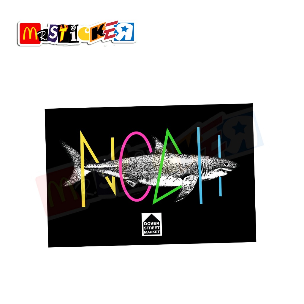 Noah x Dover Street Market shark graphic logo sticker | Shopee Malaysia