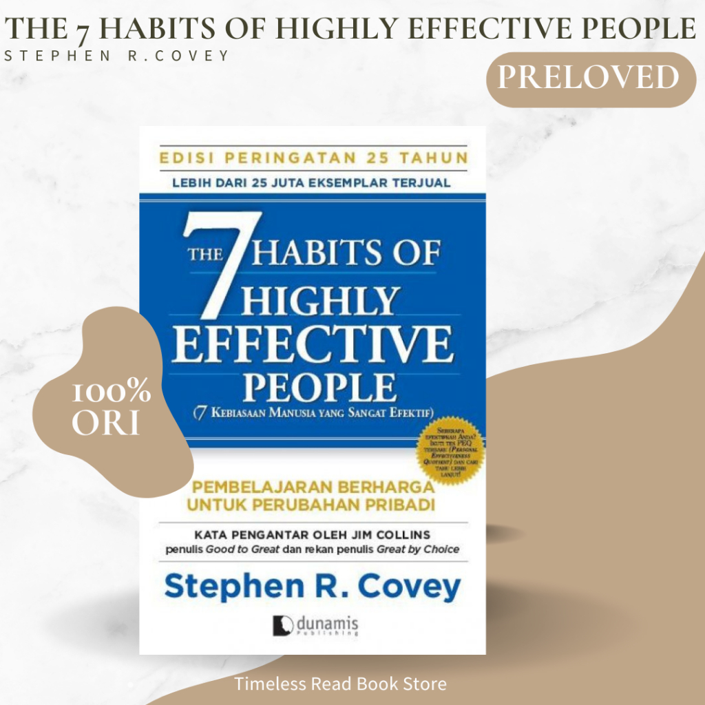 Selling the book 7 Habits of Highly Effective People by Stephen R Covey ...