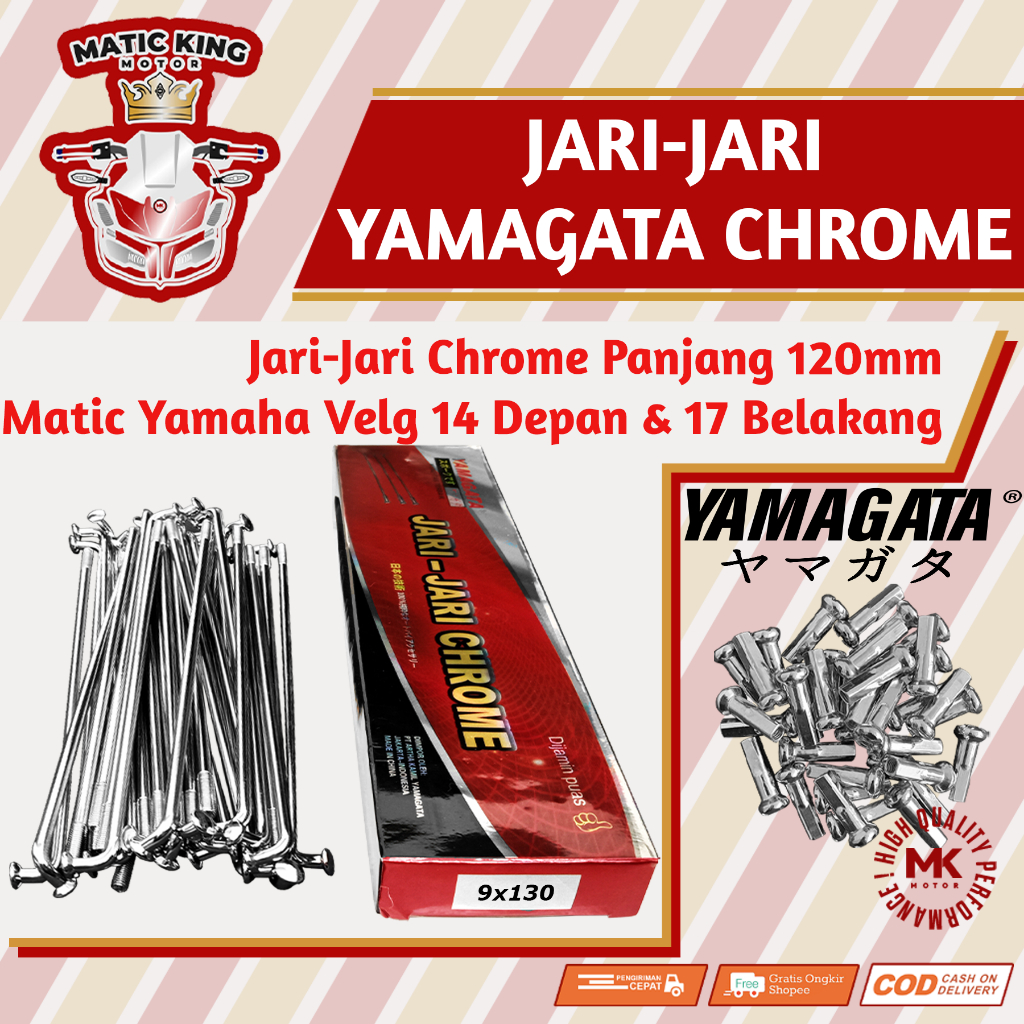 Yamagata Spokes Ring rim 14 17 length 120 Yamaha Mio Sporty smile Nmax ...