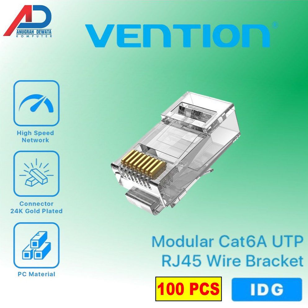 VENTION Rj45 CAT 6A VENTURE Connector IDGR0-100 CONTENTS 100 PCS Rj45 ...