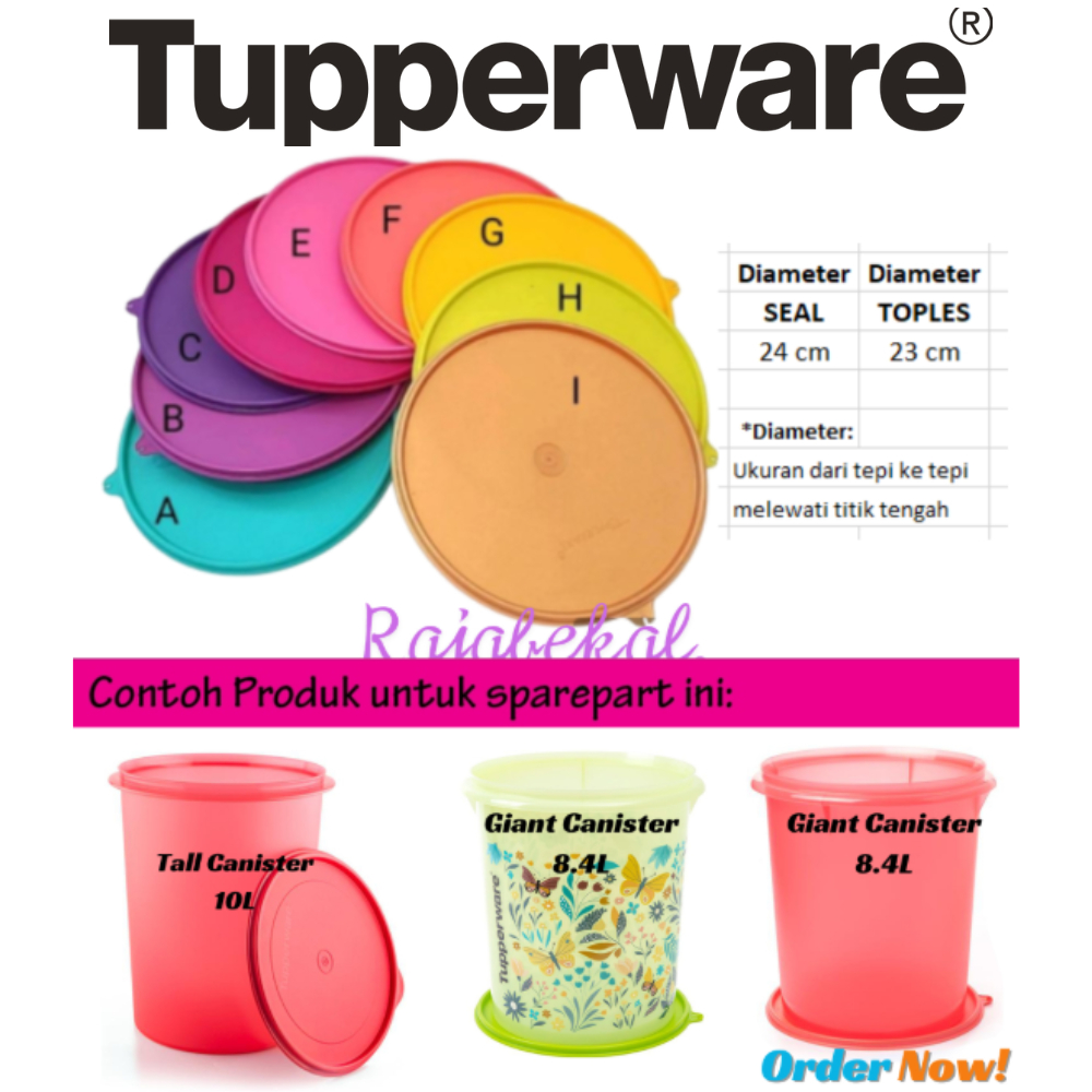 Tupperware Spare Parts Seal Giant Canister Lid Giant Canister | Shopee ...