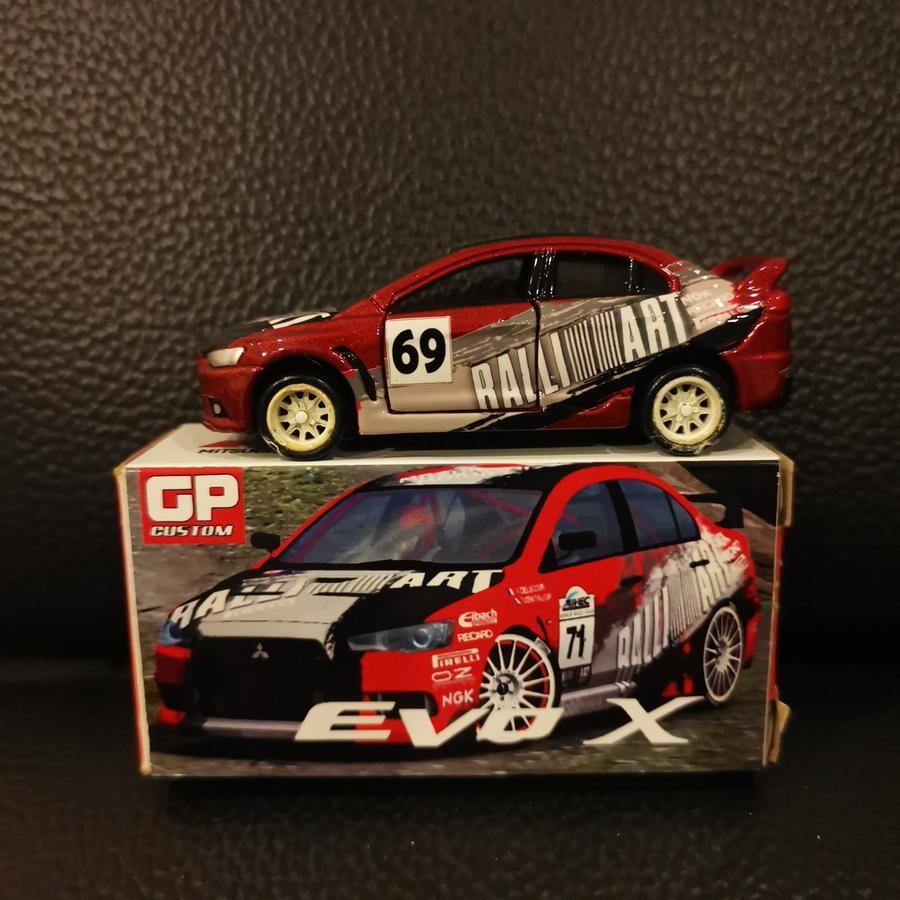 MERAH Tomica Mitsubishi Lancer Evolution X Custom Rallyart Dark Red ...