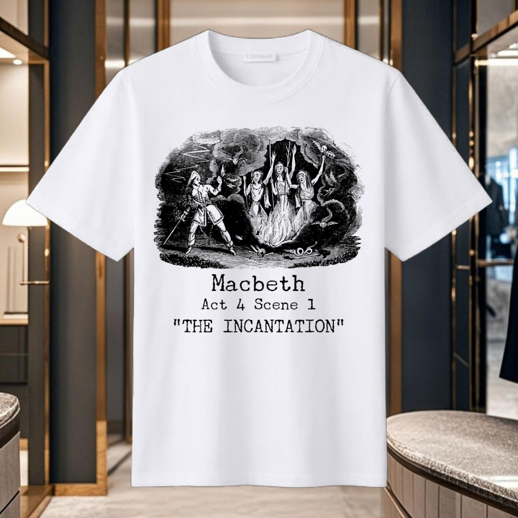 Three Witches Incantation Macbeth Shakespeake Literature T-Shirt ...