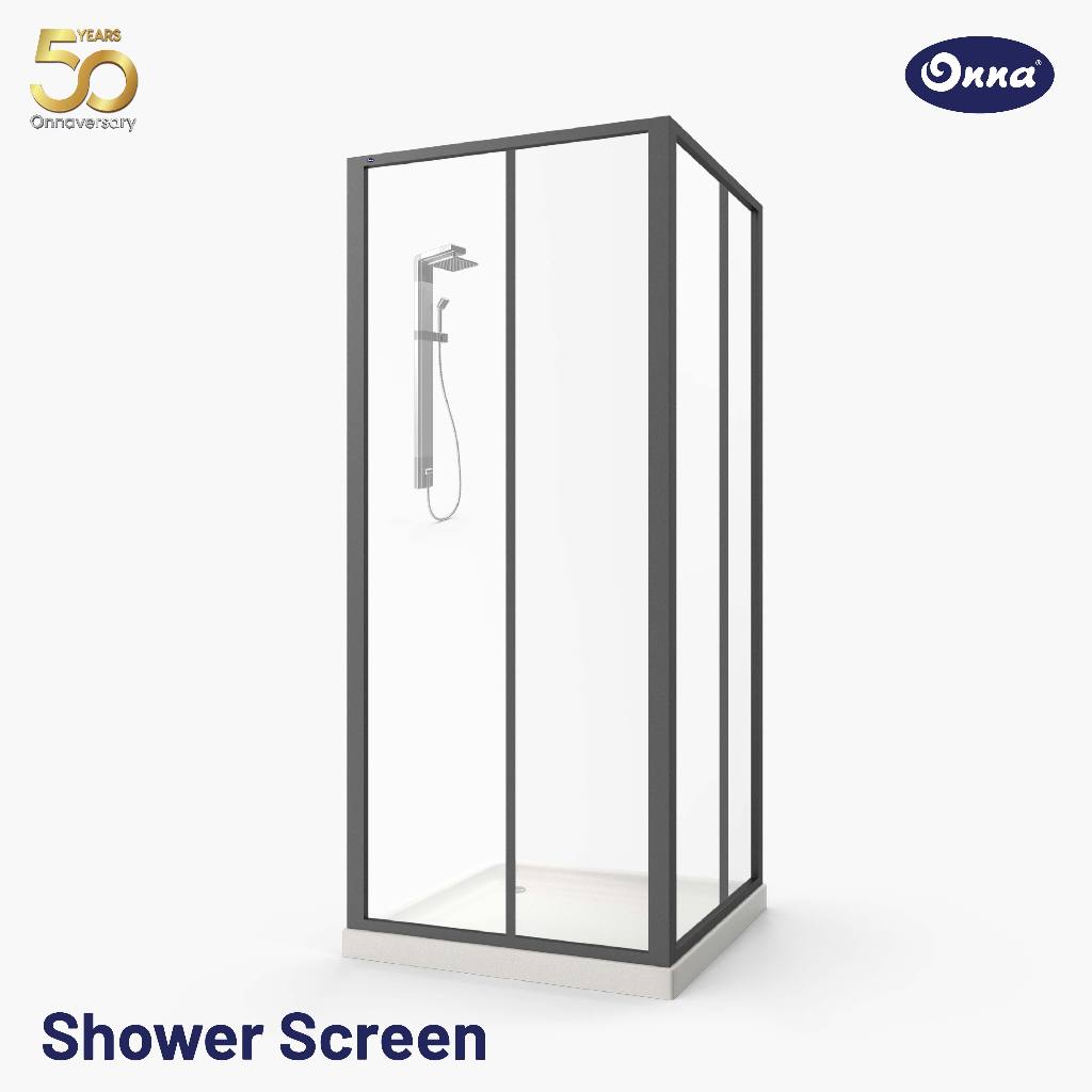 Onna Shower Wall Screen Minimalist Bathroom Glass Divider (Custom Size ...
