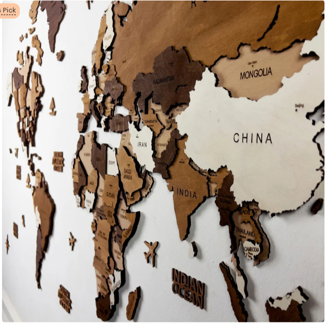 3D WOODEN WORLD MAP 5TH ANNIVERSARY - Id 11134207 7rbk9 M6mc7kzsjmv0e8