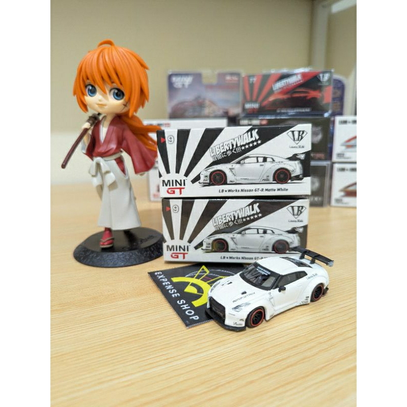 Mini GT 9 LB Works Nissan GTR R35 Type 1, Rear wing ver 1 Matte white ...