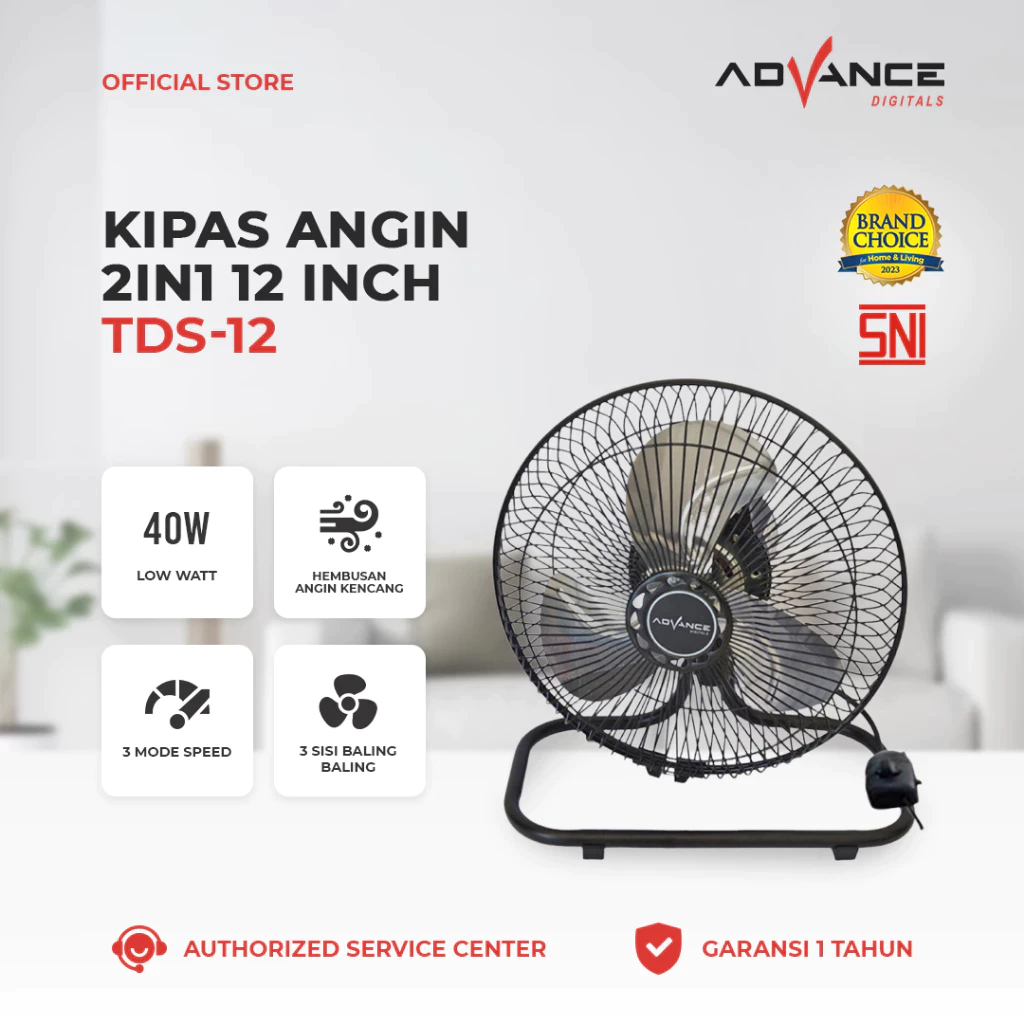 Advance 2in1 Fan TDS12 tds 12 wallfan deskfan 2 in 1 (can be table and ...
