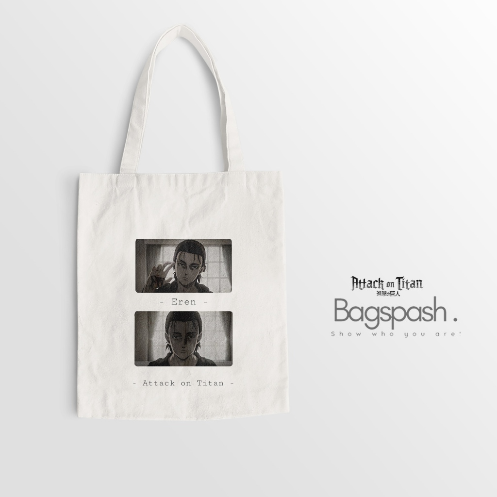 Aot Eren Anime Tote Bag 003 College Totebag TPC Totebag | Shopee Malaysia