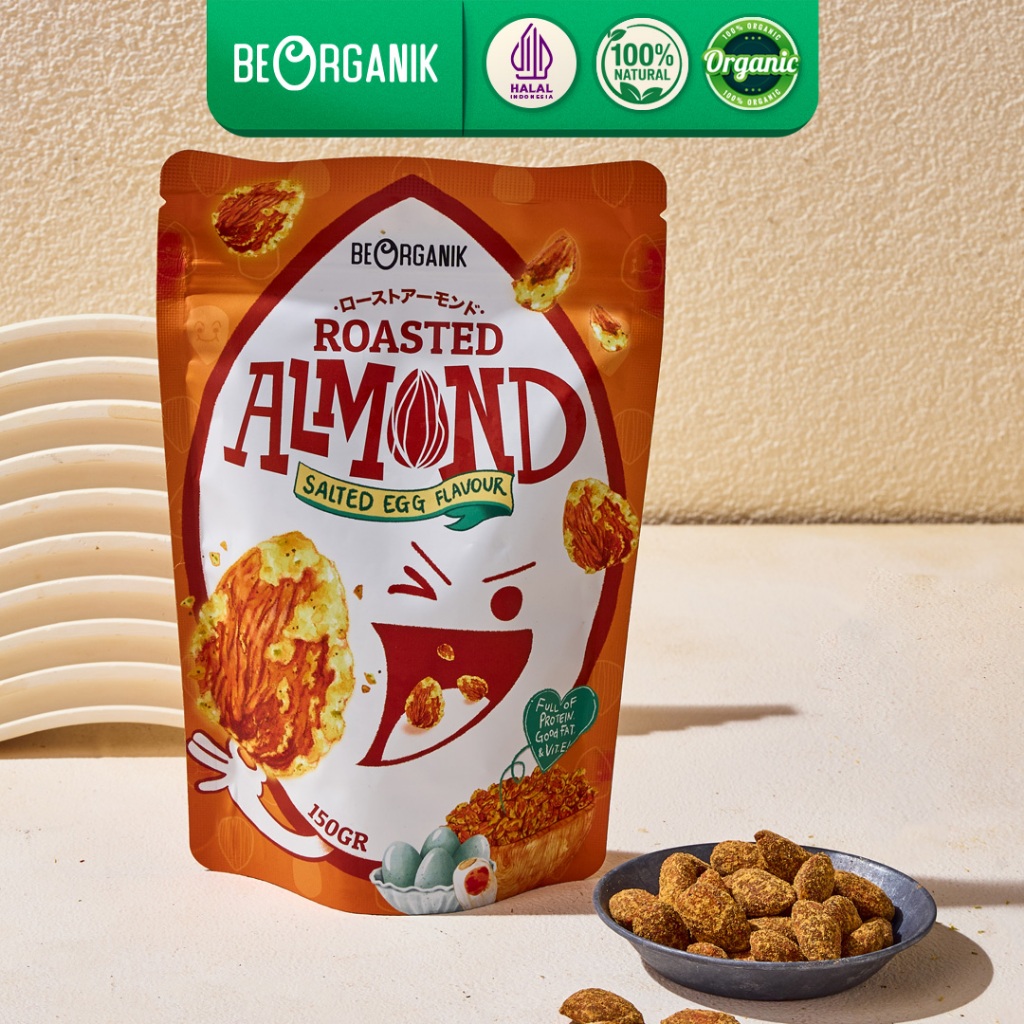 Organic Roasted Almond Salted Egg Yolk Coating - Roasted Almond Coated ...