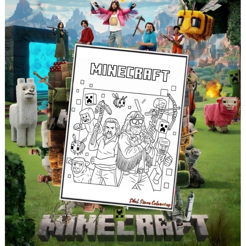 MINECRAFT COLLECTION COLORING DRAWING PAPER CONTAINS 10 DIFFERENT ...