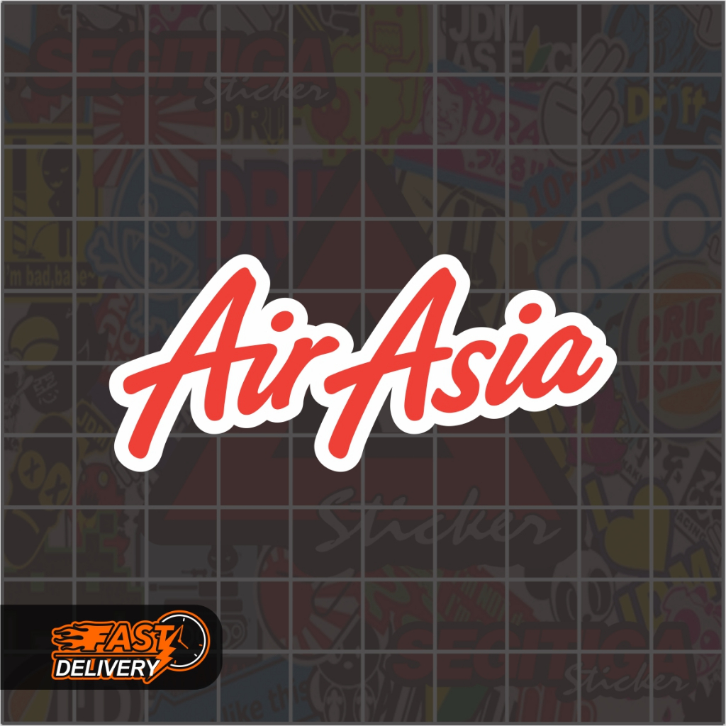 Air Asia Sticker Size 7 x 3 Cm | Shopee Malaysia