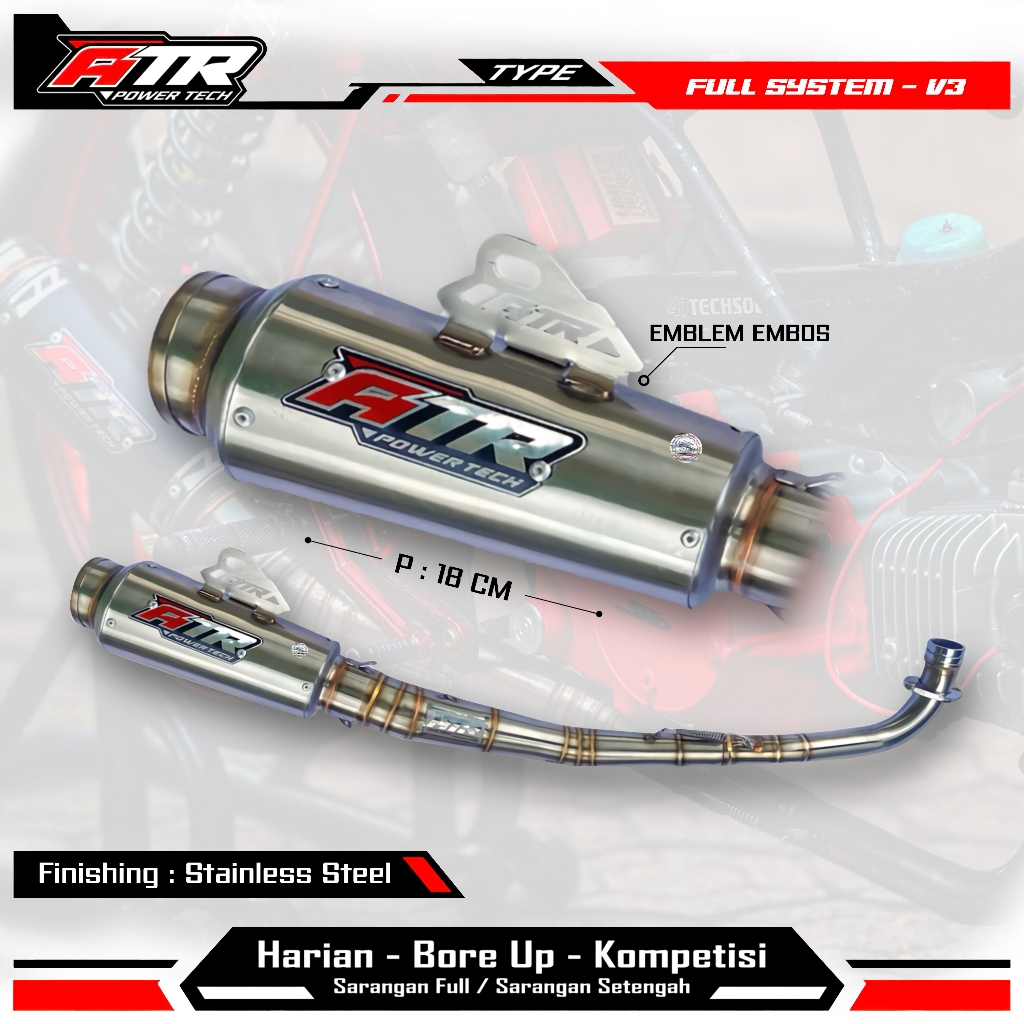 ATR RACING FULLSYSTEM EXHAUST - MODEL UNDERBON TYPE: V3 - BY ATR POWER ...