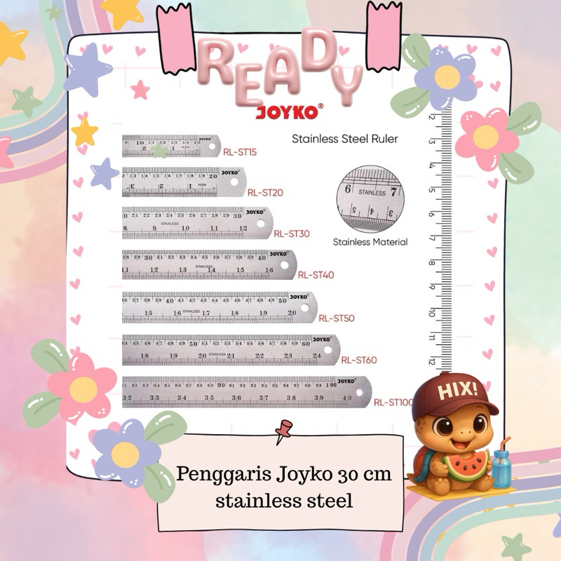 Ready Joyko Stainless Steel Ruler Size 30 cm | Shopee Malaysia