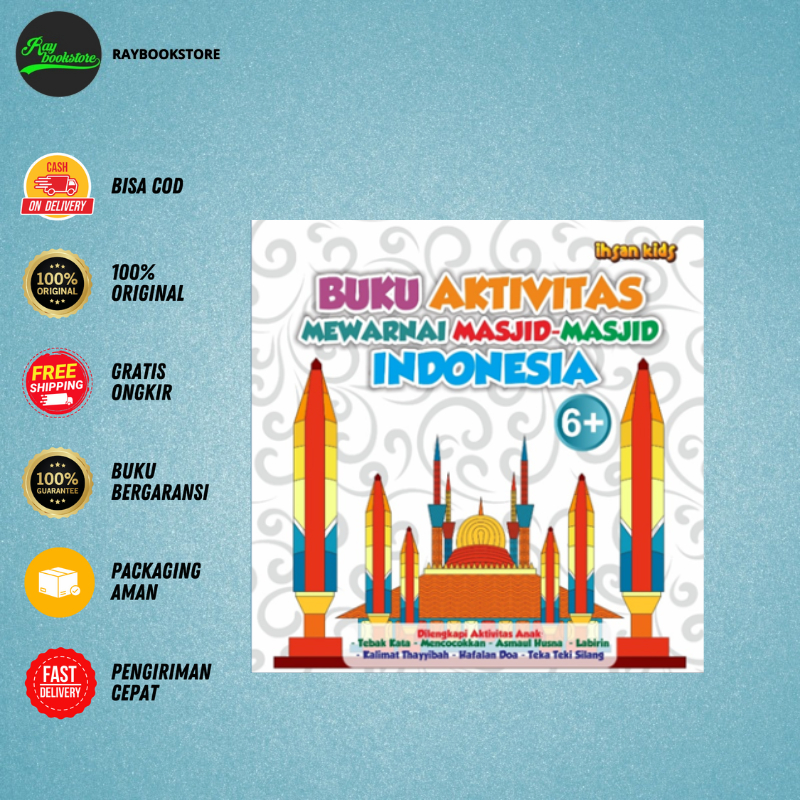 Indonesian Mosque Coloring Activity Book - Ihsan Media | Shopee Malaysia