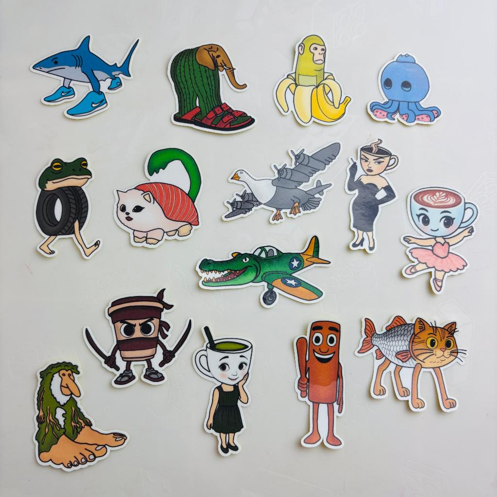 15 pcs Tung Tung Sahur Brainrot Anomalie character stickers. Already ...
