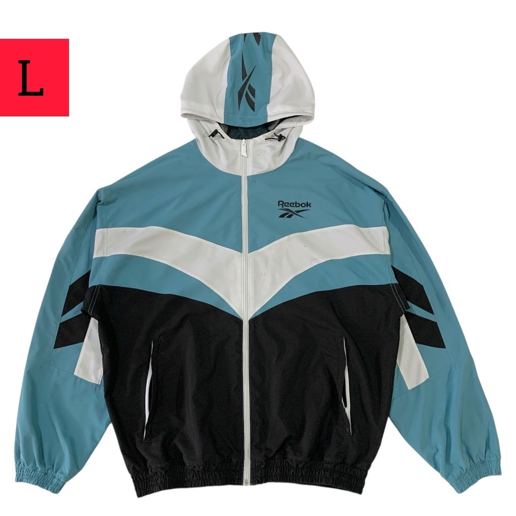 REEBOK Classic retro windbreaker jacket (size L) | Shopee Malaysia
