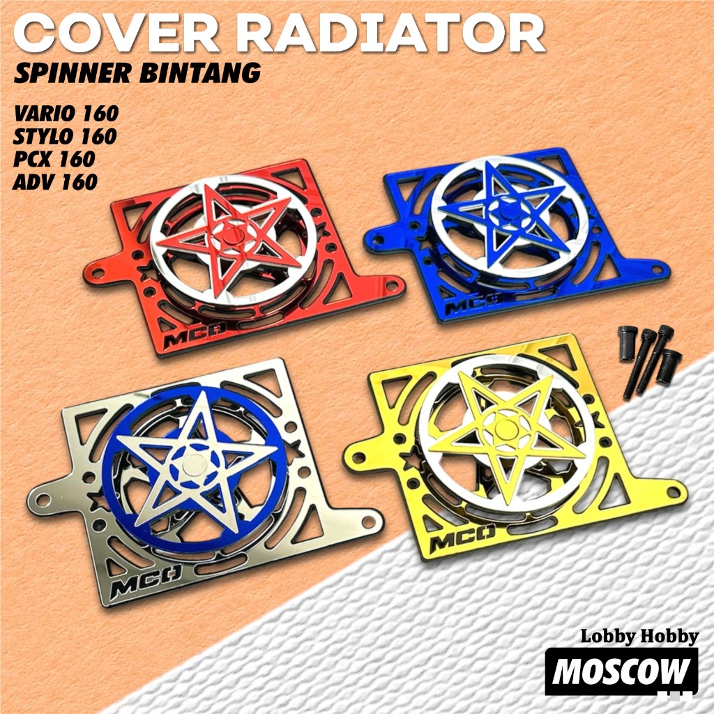 RADIATOR COVER + FAN SPINNER STAR TWO TONE SERIES MOSCOW ACRYLIC ...