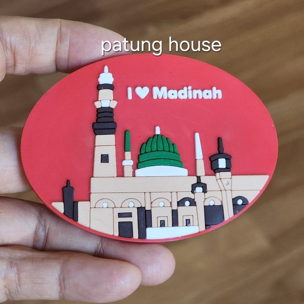 Fridge Magnet Refrigerator Sticker Souvenir Medina Mecca Mecca Oval ...