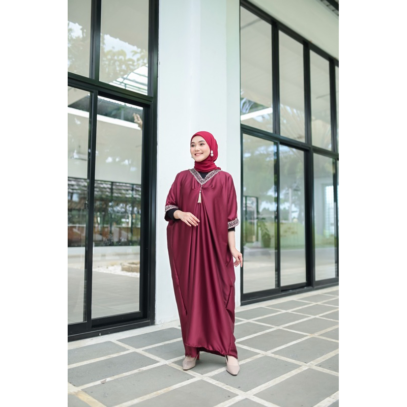 Latest MODEL 2025 HARI RAYA SATIN KAFTAN LACE ORNAMENT | Shopee Malaysia