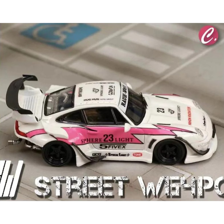 Street Warrior Porsche RWB 993 Luminous Pink 911 Low Wing Sphere Light ...