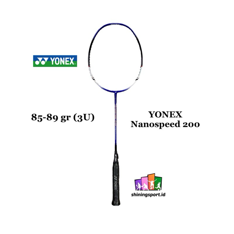 Yonex Nanospeed 200 Badminton Racket (+ Free Towel Grip 2 pcs) | Shopee ...