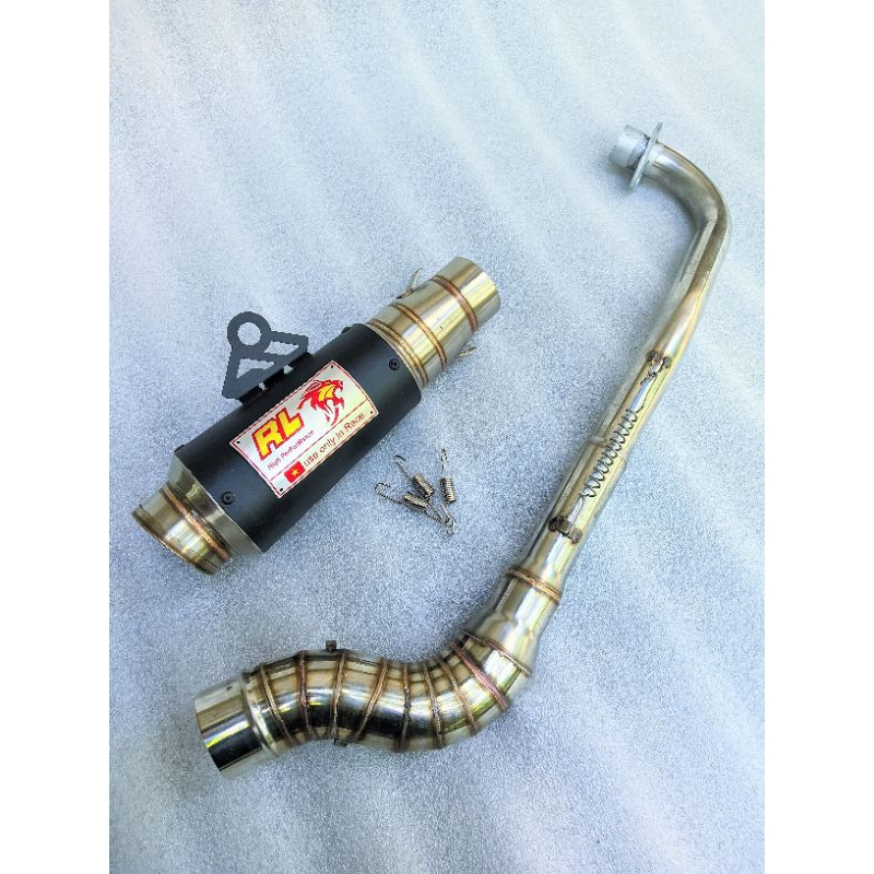 RL Pipe 51mm canister conical open specs exhaust Pipe for Wave 125 Xrm ...