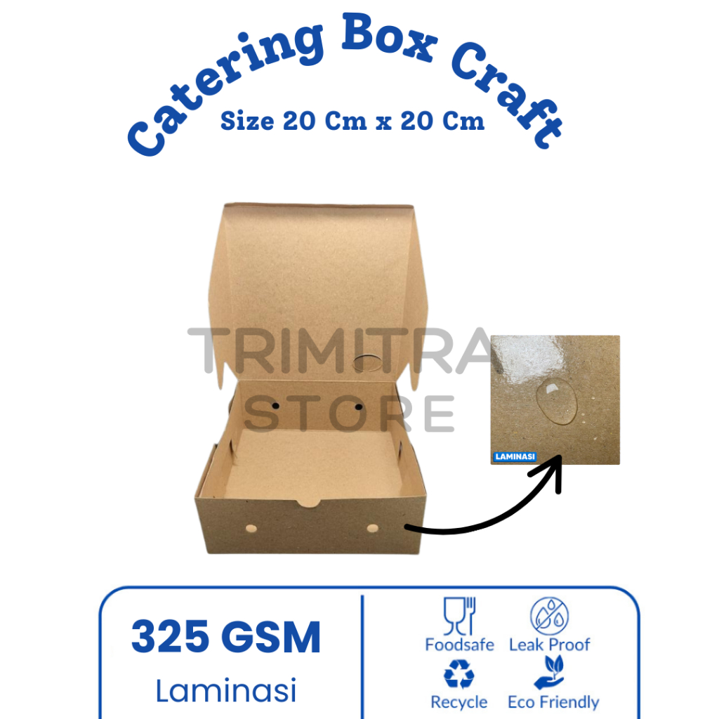 20x20 Catering Rice Box / Thick Kraft Rice Box Catering Box | Shopee ...