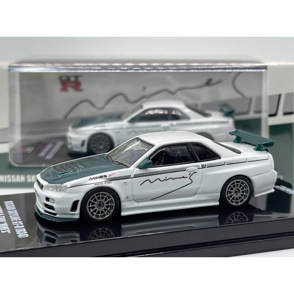 Inno64 Nissan Skyline GTR R34 Nismo R Tune Mine's With Green Carbon ...