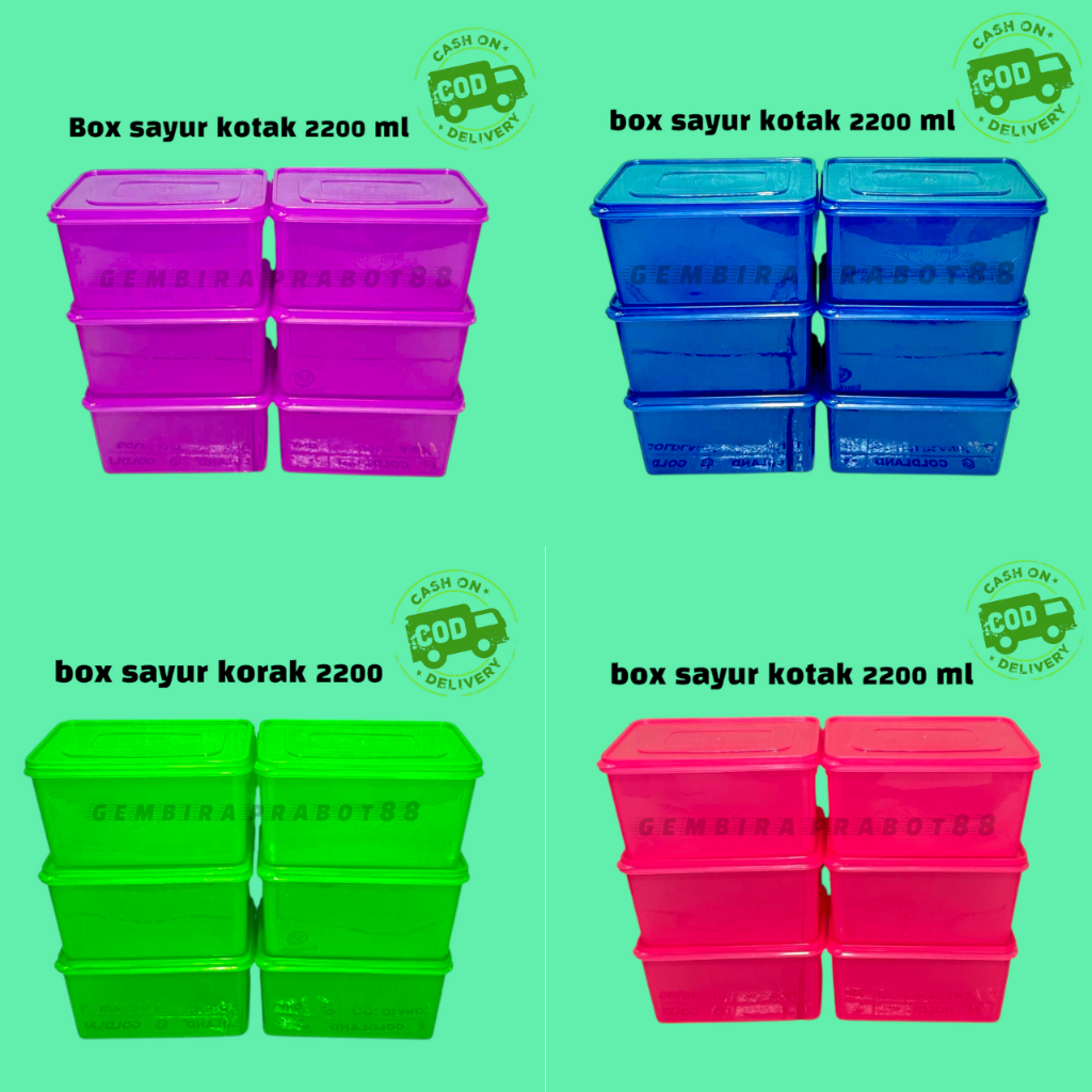 VEGETABLE BOX MULTIPURPOSE/ BOX SIZE 2200ML Bekas Makanan Bertutup ...