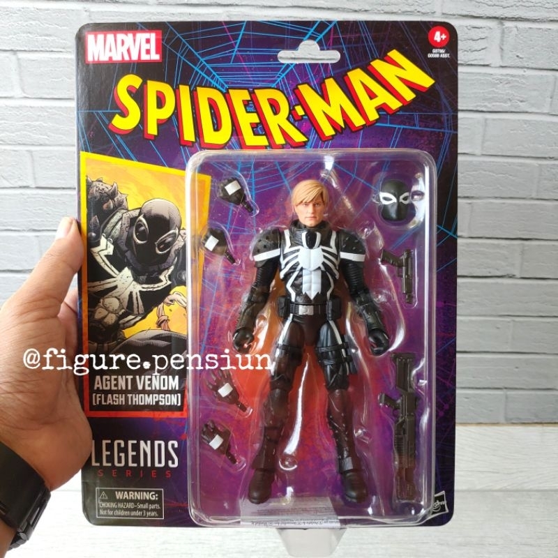 MARVEL LEGENDS SPIDER-MAN AGENT VENOM FLASH THOMSON SPIDERMAN RETRO ...