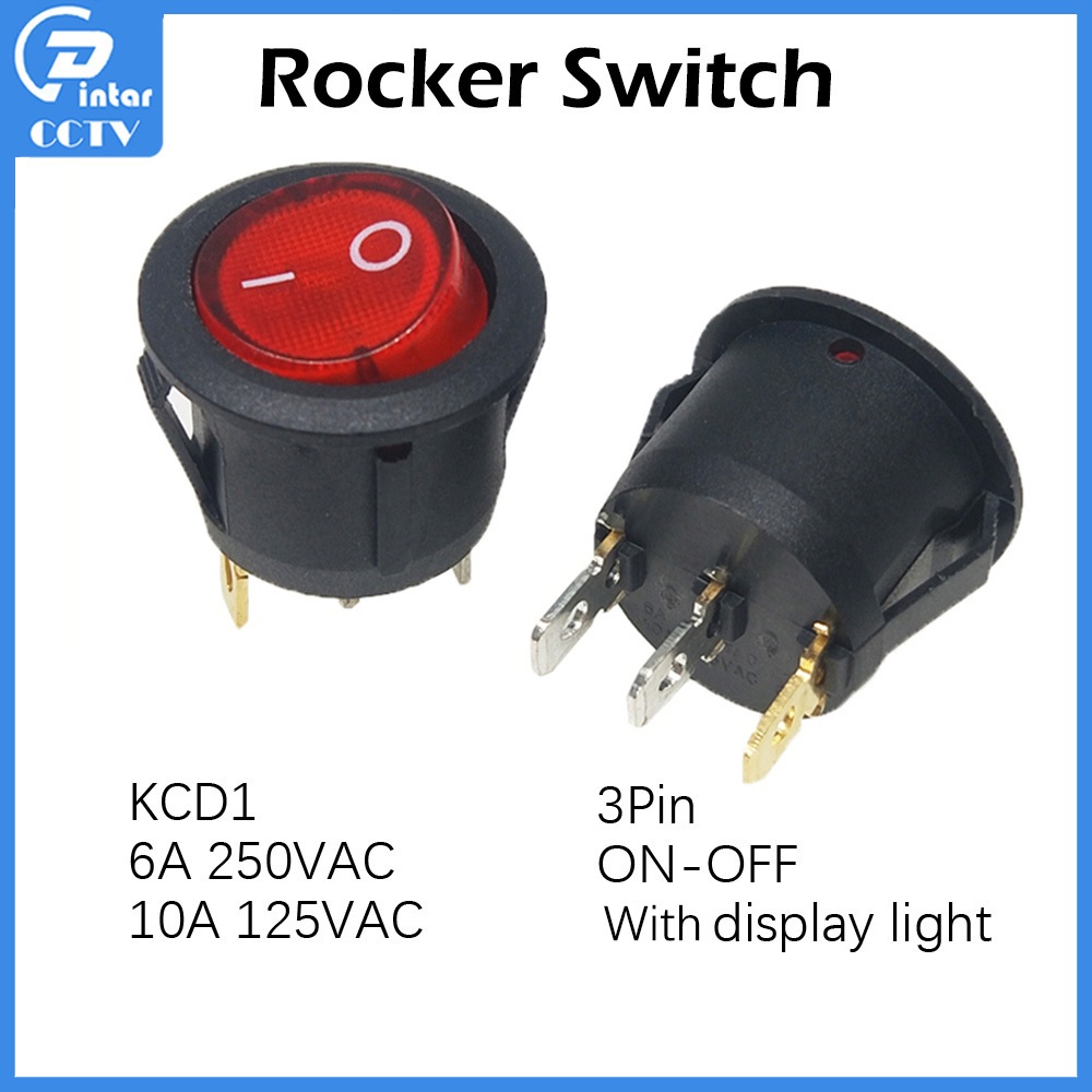 KCD1 Rocker Switch Power Switch ON OFF 2 Position 3 Pin 6A 250V / 10A ...