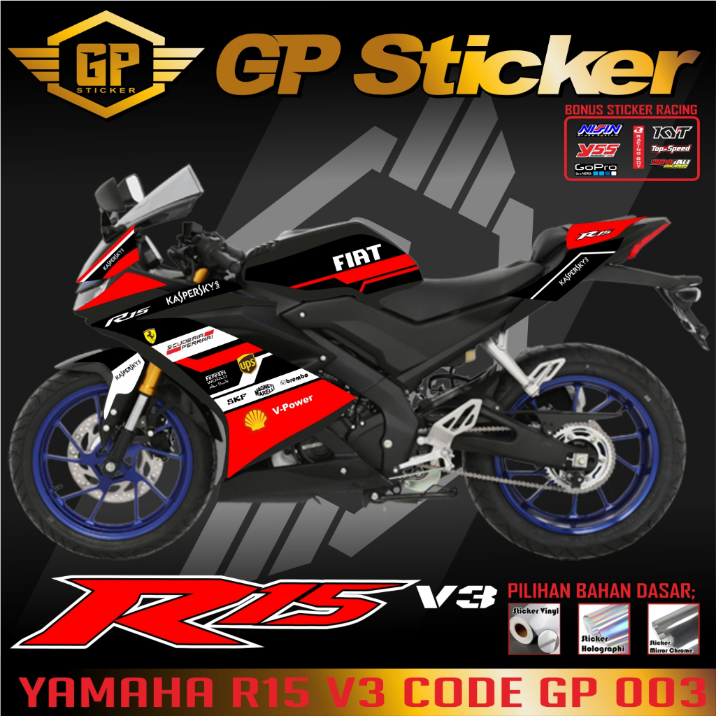 Striping R15 V3 - Variations of Yamaha cool anti-fade Striping stickers ...