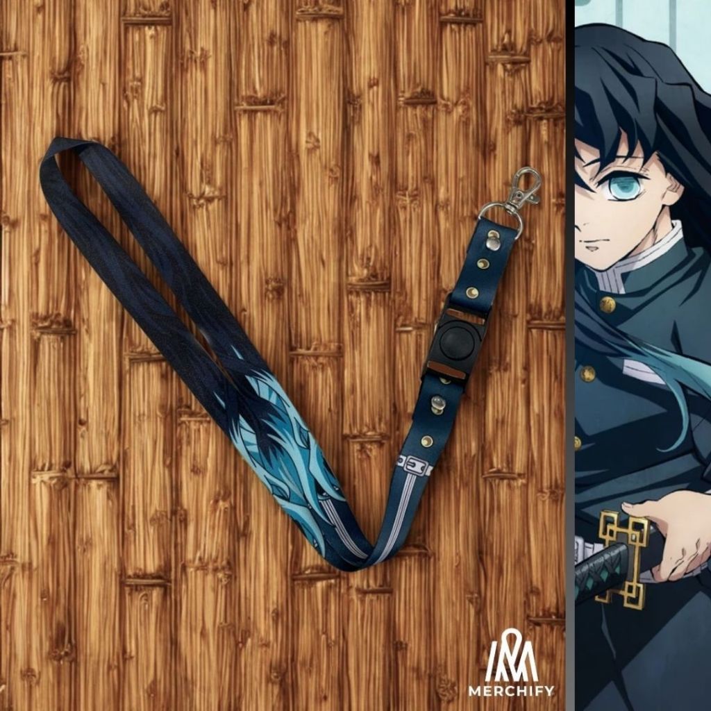 MUICHIRO TOKITO Demon Slayer Lanyard Anime ID Card Rope Merchandise ...