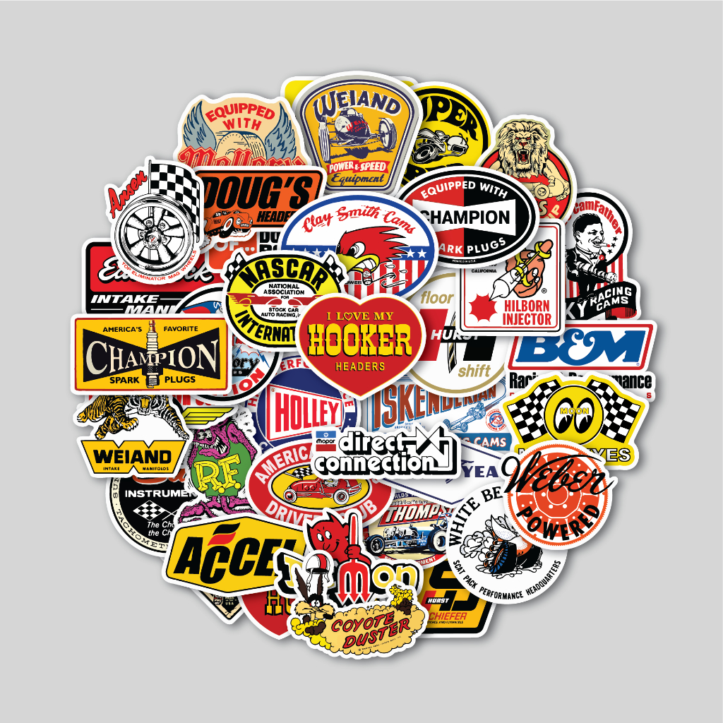 STICKER PACK HOT ROD BRAND | TUMBLR STICKER | HELMET SUITcase LAPTOP ...
