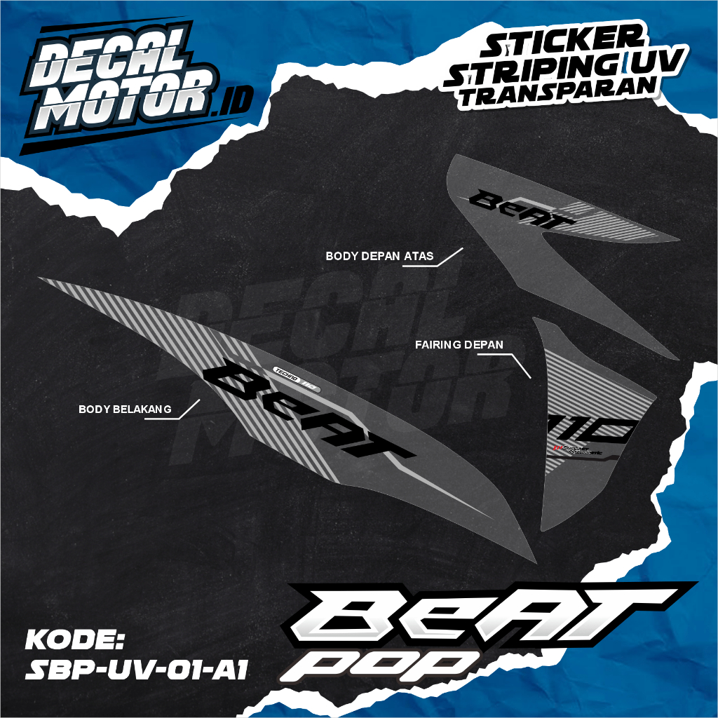 Motorcycle Striping Stickers Custom Design Transparent UV Striping ...