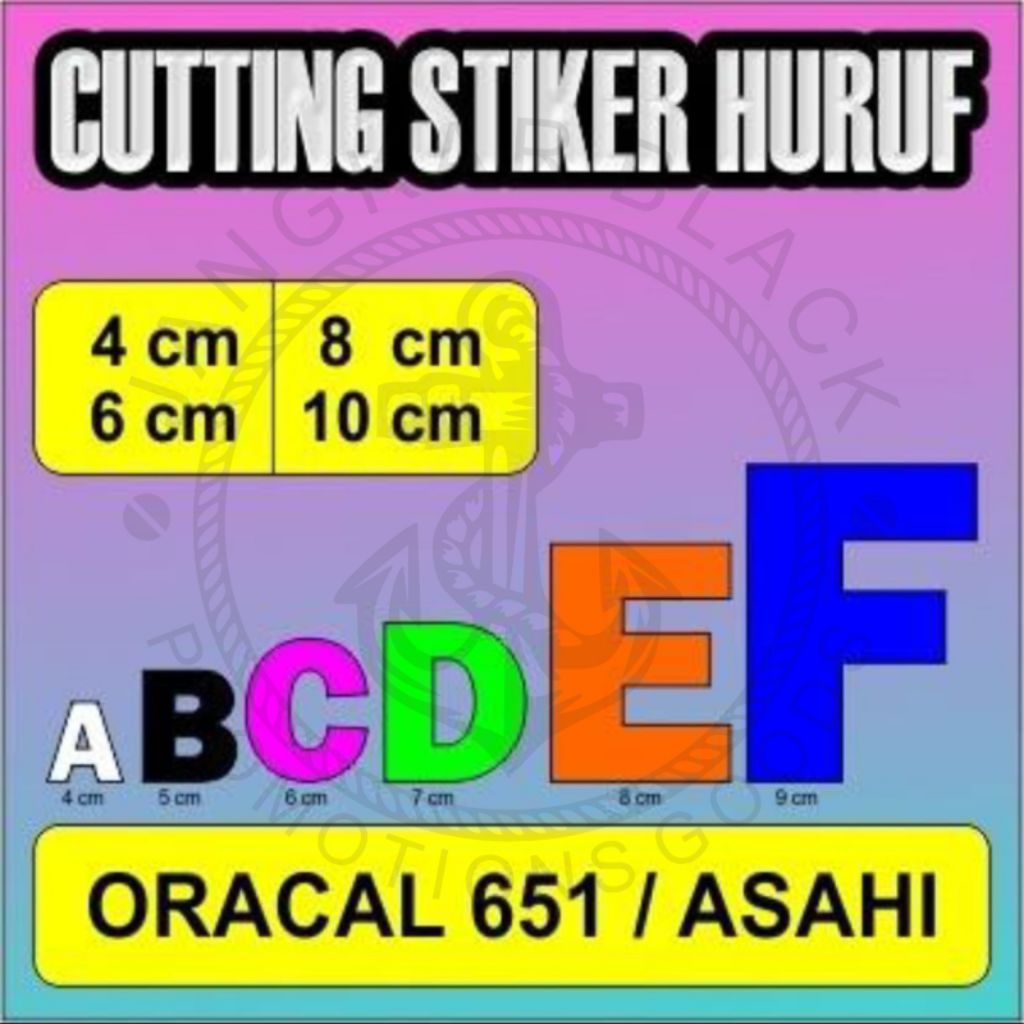 Asahi Sticker Cutting Services l Oracal Letters Numbers High Custom ...