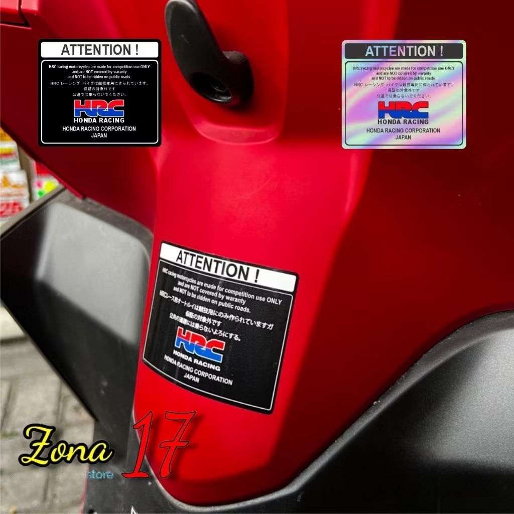 HRC ATTENTION STICKER VARIO CUTTING HOLOGRAM DECK STICKER | Shopee Malaysia