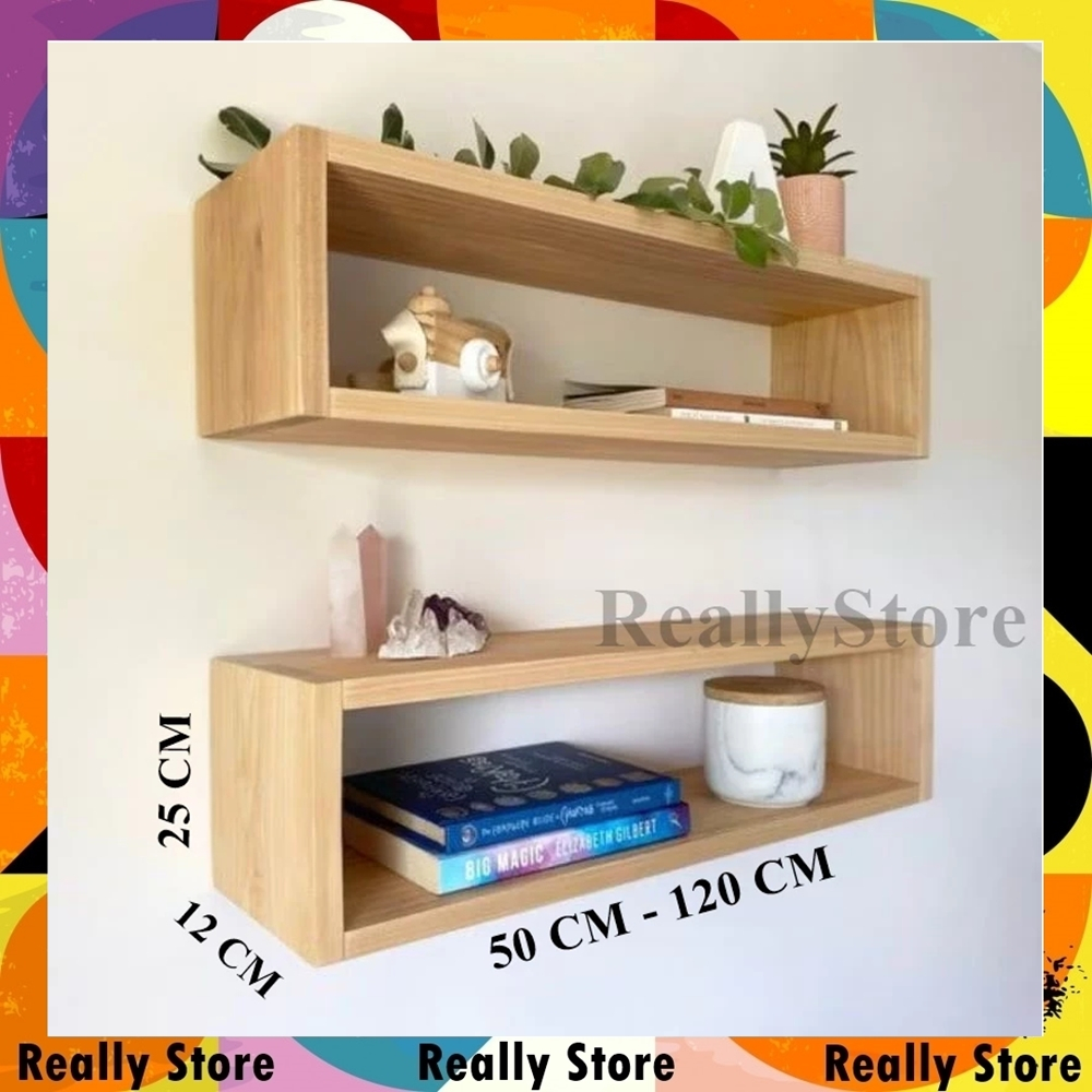HIASAN DINDING 12cm Wide Wall Shelf Bookshelf Aesthetic Wall Decoration ...