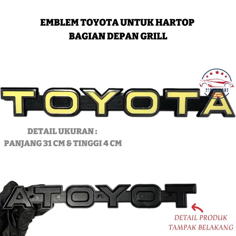 Toyota Emblem for Hartop Front Grill Part | Shopee Malaysia