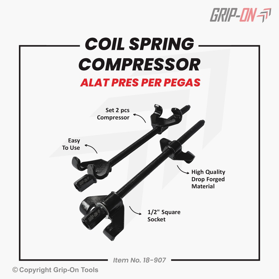 Grip-on Car Spring Press Installation Tool - Coil Spring Compressor Set ...