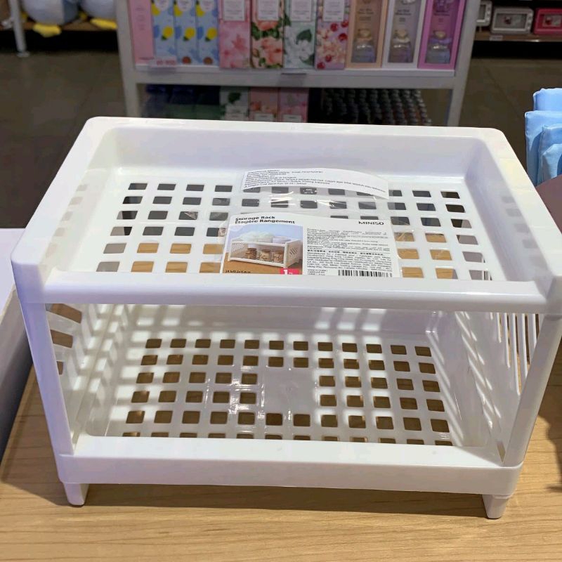 Miniso Double Layer Storage Rack (Storage Place) | Shopee Malaysia