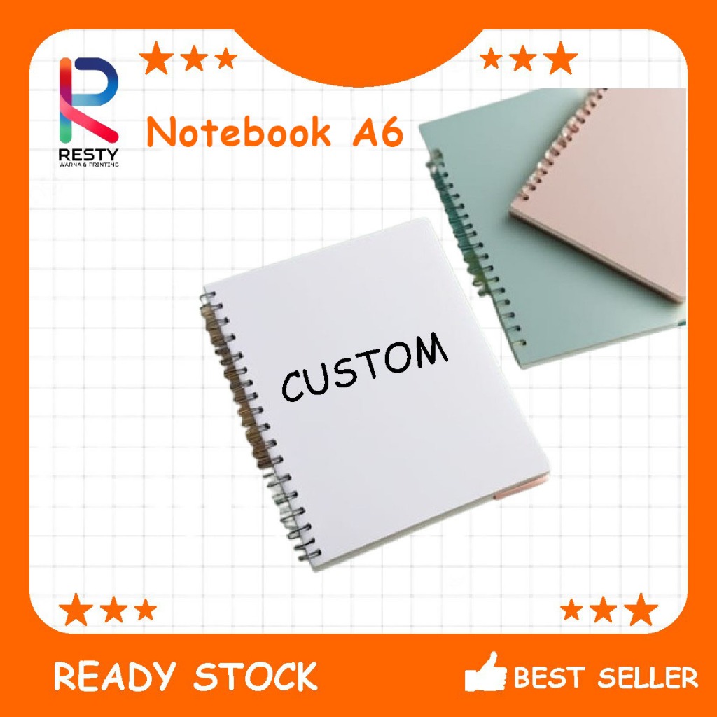A6 Notebook, A6 Notebook, Custom A6 Notebook Image, Logo, Merchandise ...