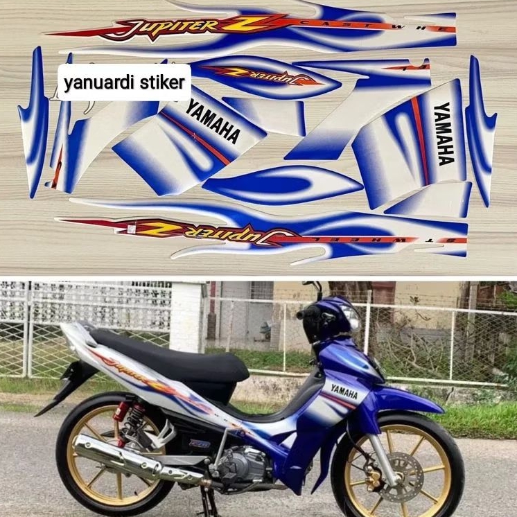 Striping list sticker Jupiter z 2005 cw blue white sticker Jupiter z ...