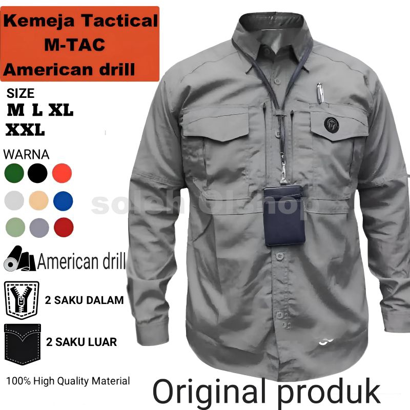 KEMEJA Men's Premium Long Tactical M TAC Shirt, pdl material, safety ...