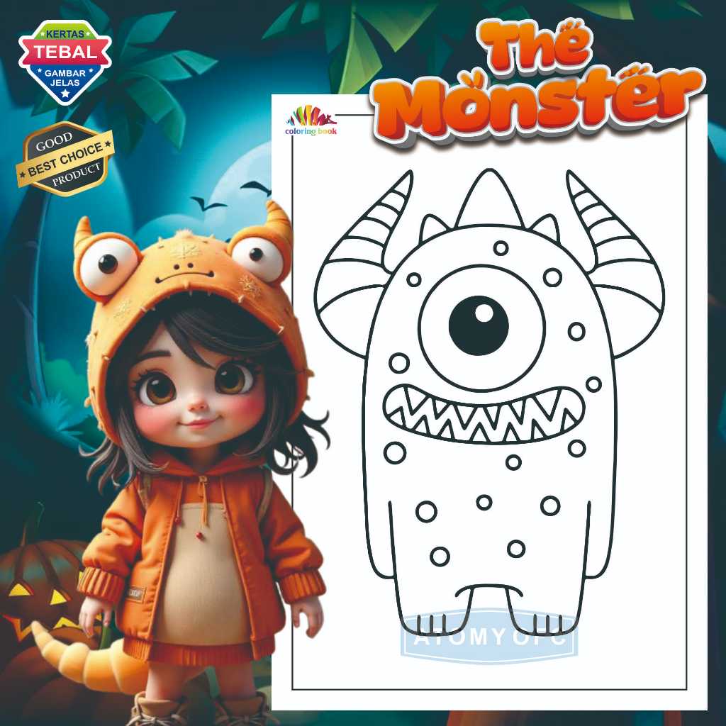 COLORING PAPER / COLORING / DRAWING PAPER / THE MONSTER / COLORING ...
