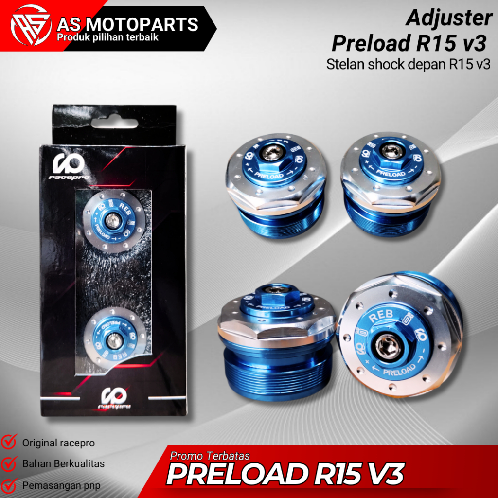 Racepro Preload R15 V3 Front Shock Adjuster for All New R15 VVA V3 ...