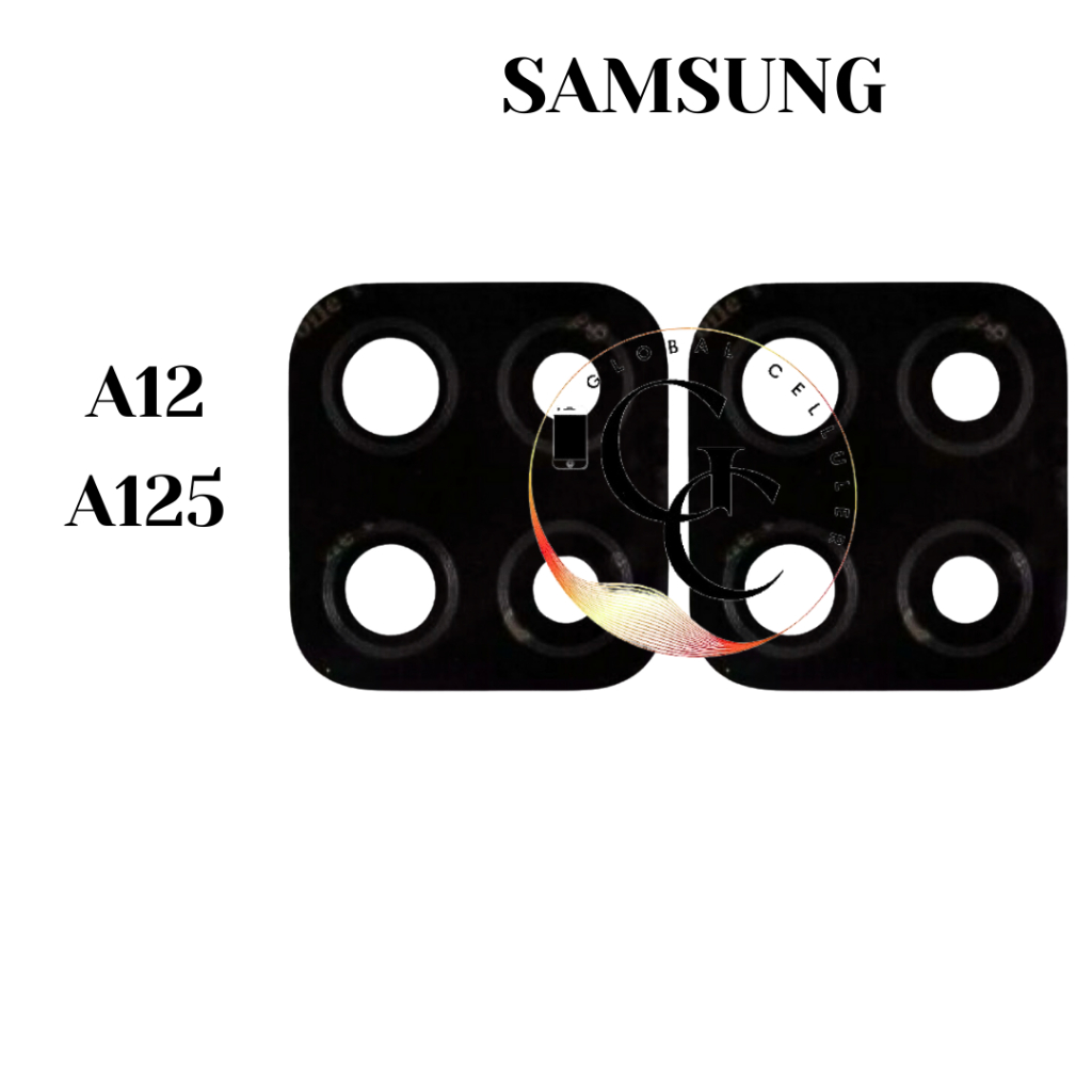 Staklo kamere za Samsung A125/Galaxy A12 Black (Original Material)