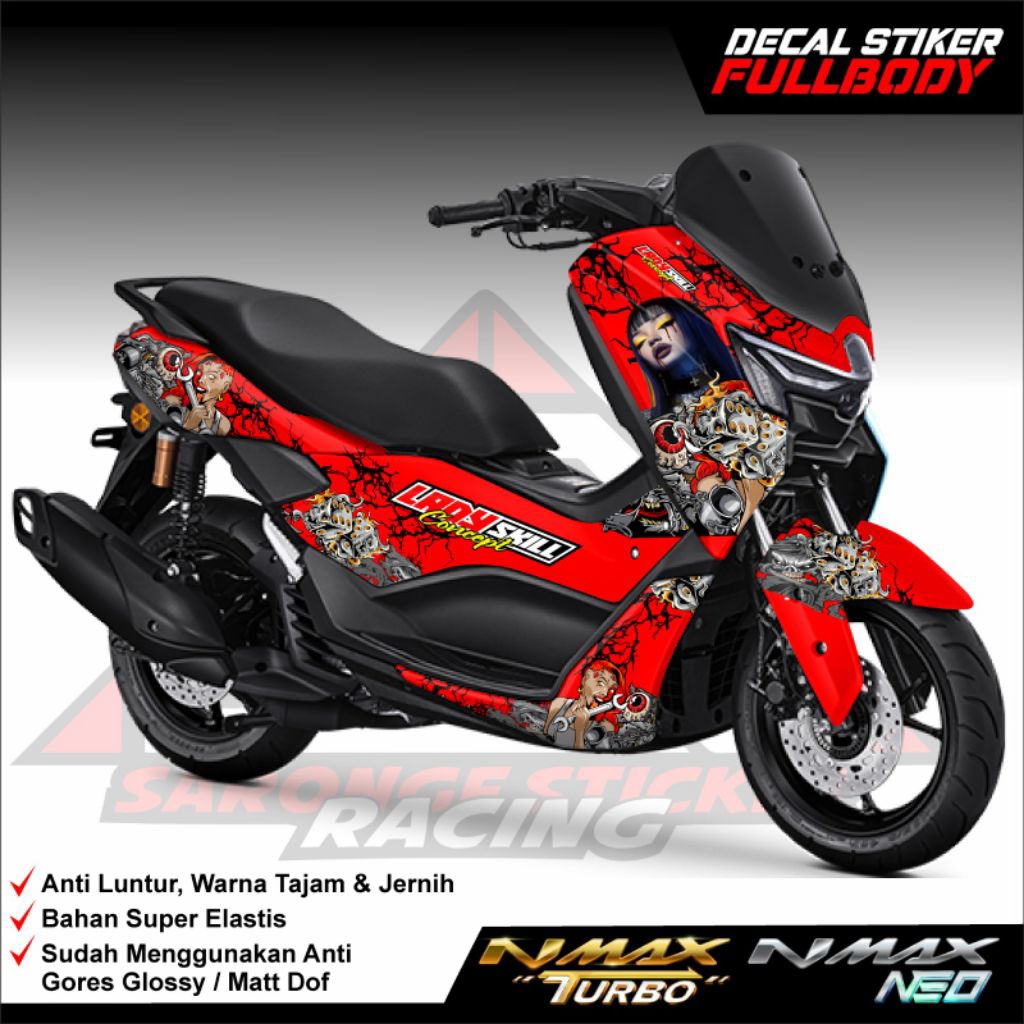 Yamaha nmax new variation decal sticker/full body striping nmax decal ...