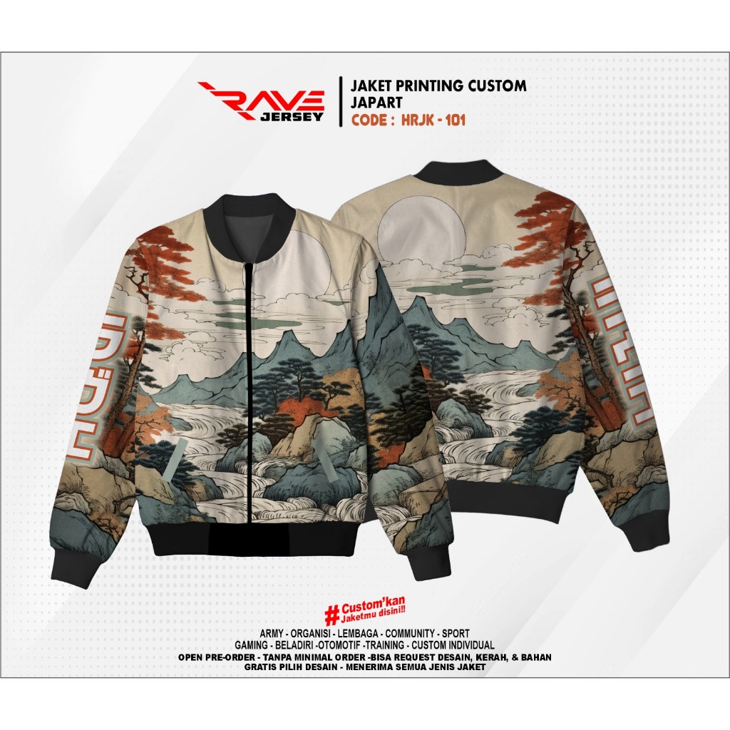 CUSTOM FULL PRINTING SUKAJAN JACKET, JAPAN FASHION JACKET, JAPAN STYLE ...