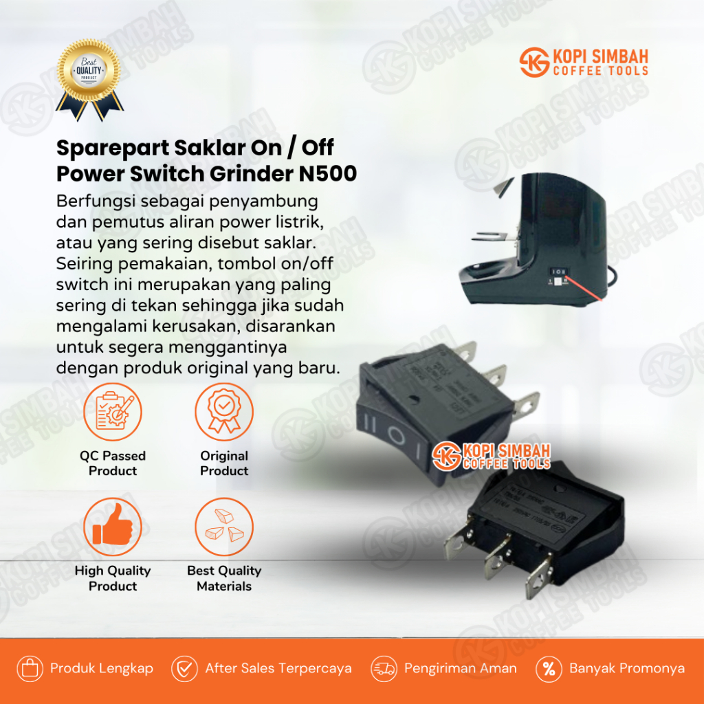 MESIN Spare Part On / Off Switch Button Espresso Coffee Grinder Switch ...